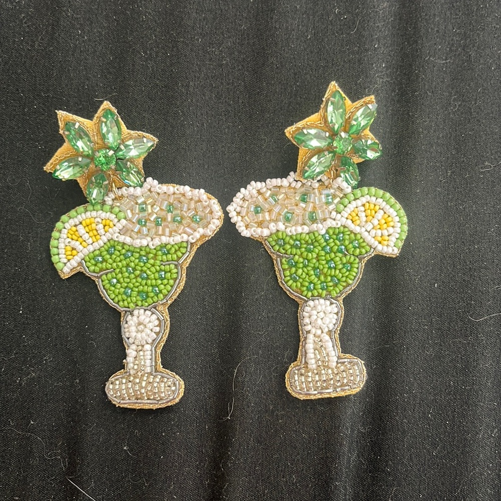 Earrings, margaritas handmade